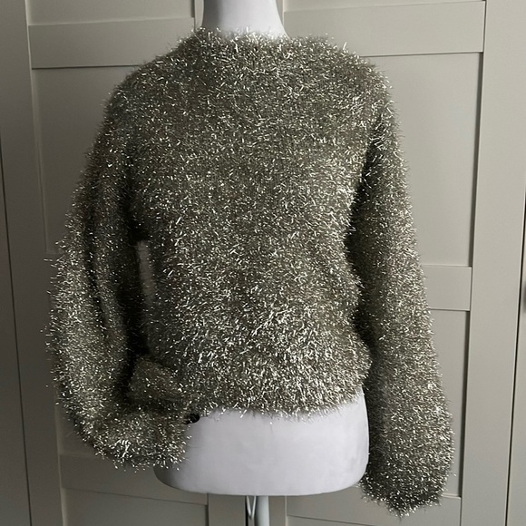 JOA Just One Answer Silver Tinsel Sweater - Picture 2 of 4